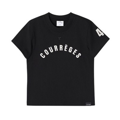 Courreges Logo Damen Kurzarm T-Shirt 124JTS006 JS0112 9999 146392161