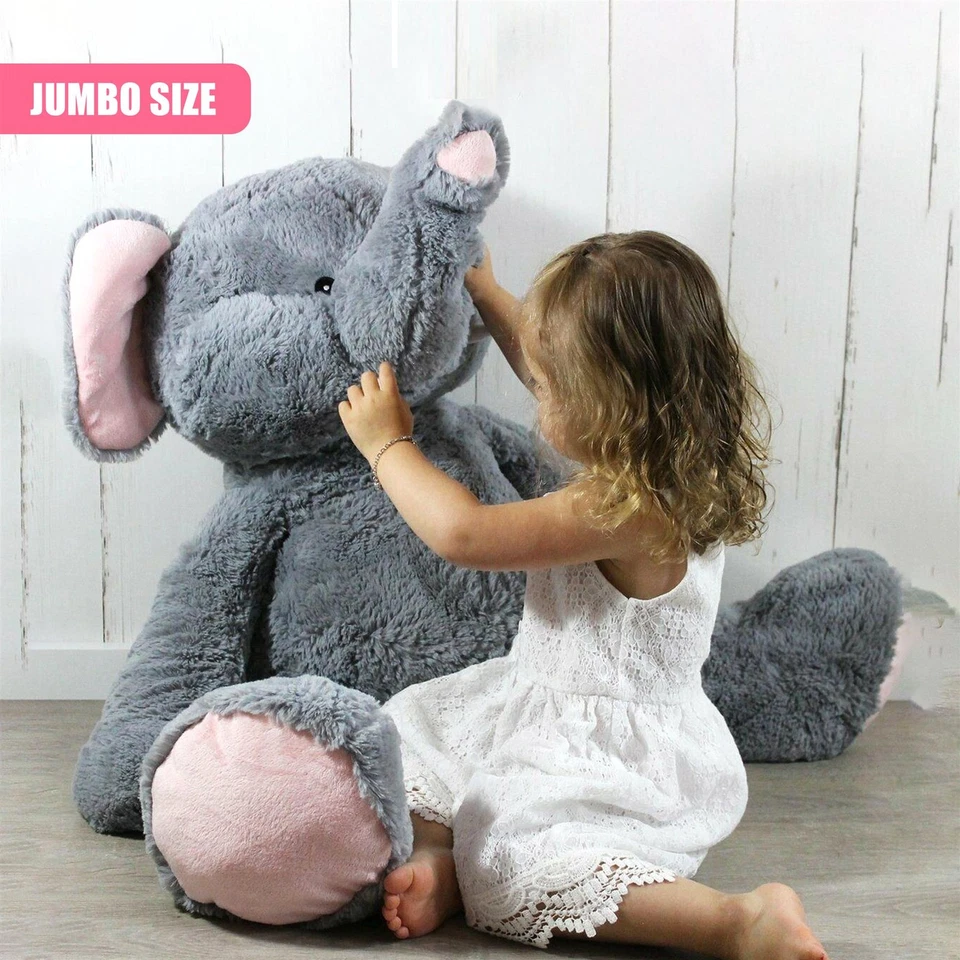 Jumbo Elephant Teddy Giant Soft Toy Plush 100 cm Super Cuddly Stuffed Animal