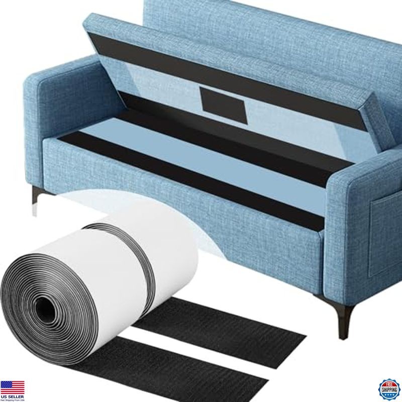 4" x 20' Heavy-Duty Self-Adhesive Hook and Loop Tape - Anti-Slip Strips for Rugs