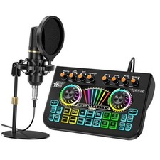 Podcast Microphone Bundle with Live Sound Card Audio Audio mixer MIC 700 