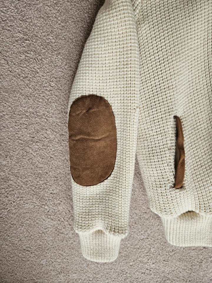 Vintage Tundra Handknit Sherpa Lined Cardigan - Medium - Image 4 of 4