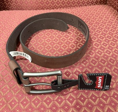 Men s LEVI'S Leather Belt- Brown ~ Size Small 30-32 ~ New With Tags