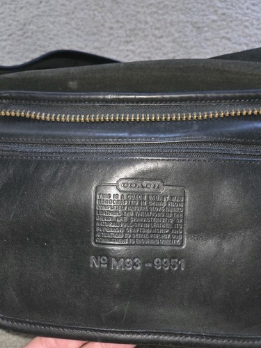 Vintage Coach 9951 Patricia Legacy Flap Black Leather Crossbody Saddle Bag - Bild 9 von 9