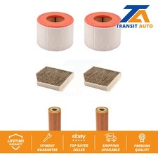 Air Cabin Engine Cartridge Oil Filters (6 Total) Kit For Audi A6 Quattro