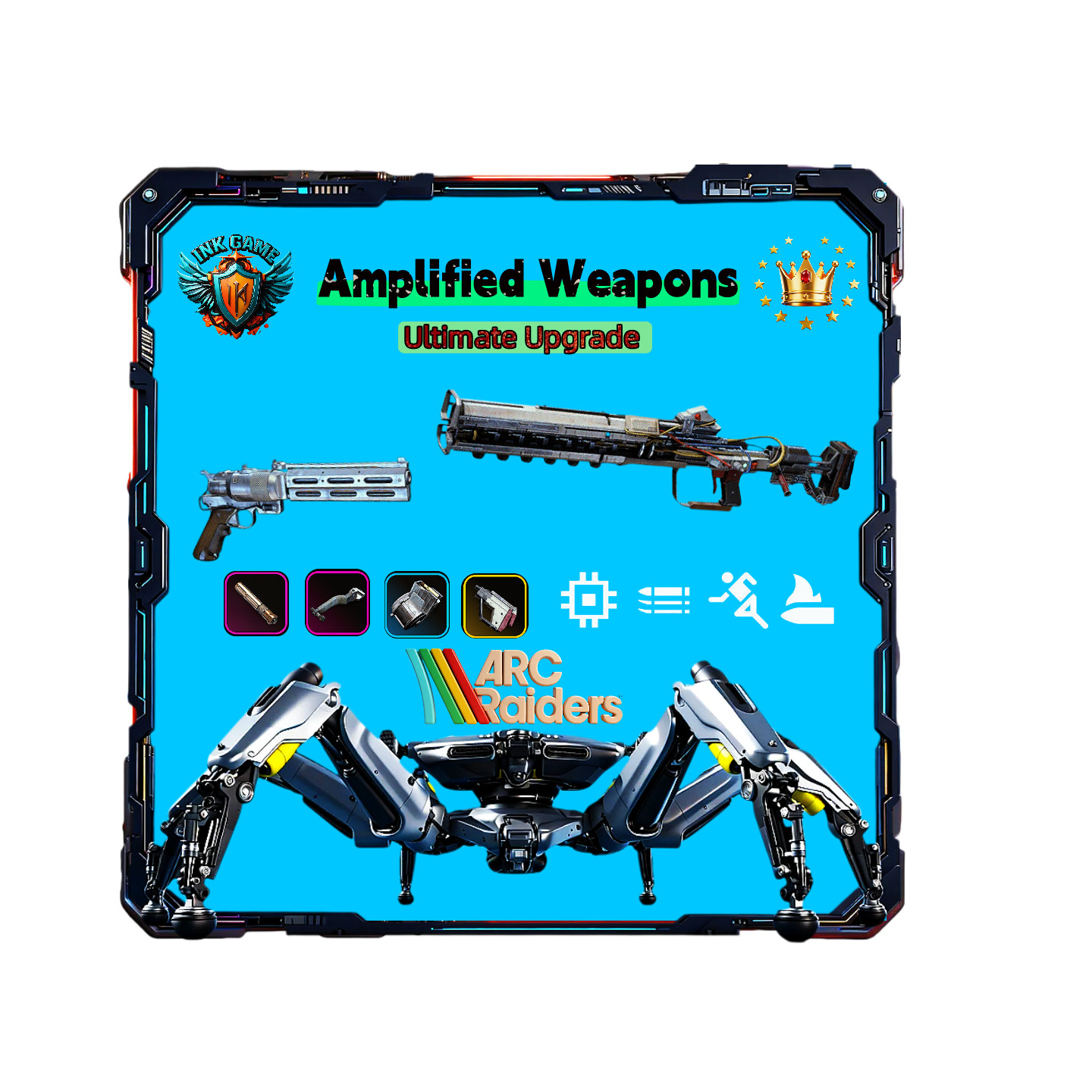 Armas amplificadas ARC RAIDERS Frozen Trail pistolas (actualización definitiva amplificada)