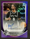 New Listing2025-26 Topps Bowman Chrome Stephon Castle Purple Refractor Auto 241/250 Spurs