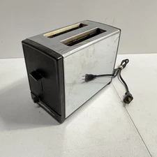 Vintage Chrome Black Proctor-Silex Toaster Made in USA Tested Working