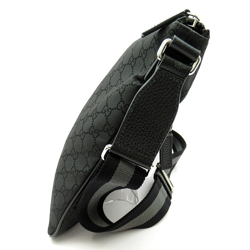 Gucci GG Nylon Shoulder Bag 449184 GG Nylon Leather Women s Shoulder Bag Black thumbnail 5