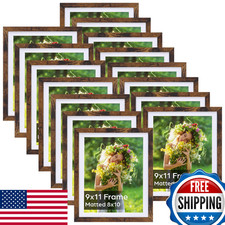Lyeasw 8x10 Picture Frame 15 PK, Display 8x10 W/ Mat or 9x11 No Mat