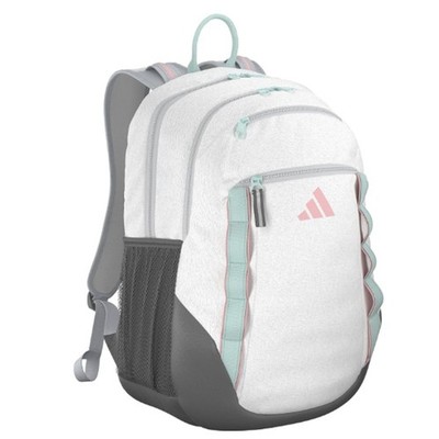 Adidas Unisex One Size White Excelerator Laptop Backpack Travel Athletic HR1-29
