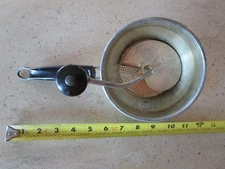 Foley Food Mill - 2051095 - Vintage Apple Masher - 5 1/4" - Black Handle & Knob