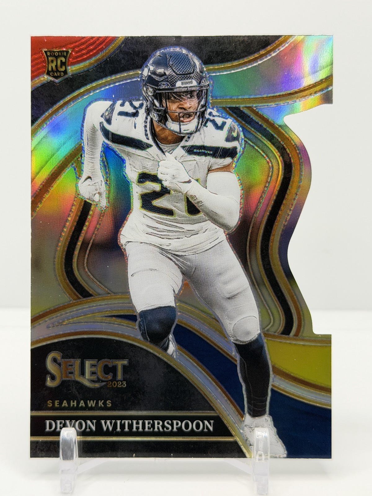 2023 Panini Select Devon Witherspoon RC Red and Yellow Die Cuts #273 Seahawks