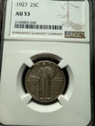 1927 Standing Liberty Quarter NGC AU53 25c Philadelphia Straight Grade