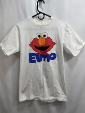 Vtg 90’s Sesame Street Men’s Size S White Cotton Graphic T-Shirt Made In USA