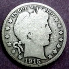 1915 BARBER HALF DOLLAR ........MIN. BID .01 & NO RESERVE!