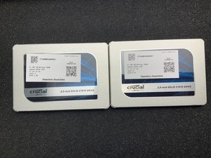Lot of 2 Crucial MX500 500GB 2.5" SATA SSD CT500MX500SSD1 6Gb/s Wiped Tested
