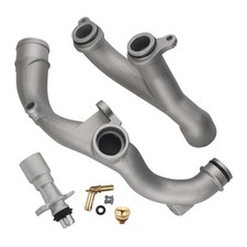 Upgraded Aluminum Coolant Outlet Pipes Kit Compatible with Jaguar,Land Rover ...