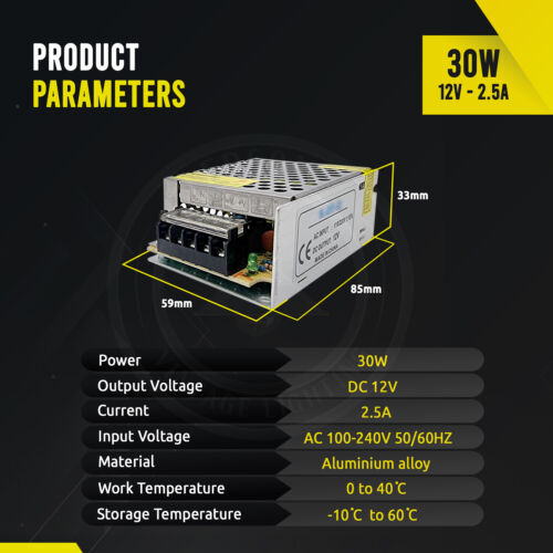 Transformador de fuente de alimentación controlador LED DC 5V 10 W- 300 W 4 amperios 110 V / 2440V - Imagen 56 de 116