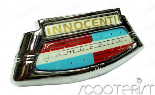 FOR Lambretta LI TV Servetta Series 1 2 Innocenti Horncast Cover Badge Mono Red - Foto 1 di 2
