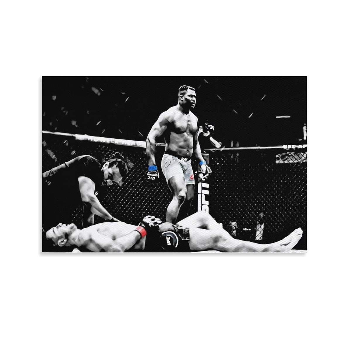 francis ngannou vs stipe miocic ii ko Canvas Wall Art Poster Picture Print