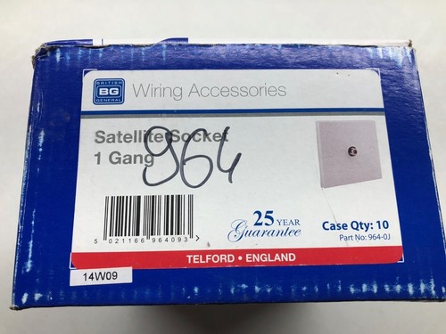 Caja de 10 x enchufes satélite BG 1 cuadrilla, venta al por mayor eléctrica, lote de trabajo stock. - Imagen 4 de 4