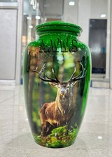 Cremation Urn, Adult Urns for Ashes - Grazing Deer Adult Handcrafted - Affordabl