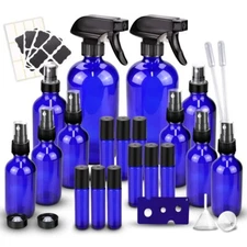 Glass Spray Bottle Kit | Amber Bottles | Apothecary Kits | Tincture bottles