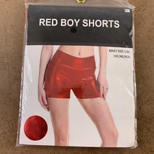 KBW Women's Size L/XL Red Metallic Shimmer Boy Shorts NWT
