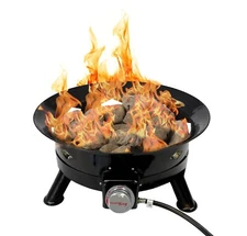 Portable Propane Outdoor Gas Fire Pit W/ Cover & Carry Kit 24-Inch 58,000 BTU