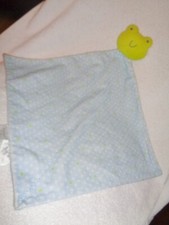 Frog Blue Green Security Blanket Plush Baby Rattle 2013 Carters Precious Firsts