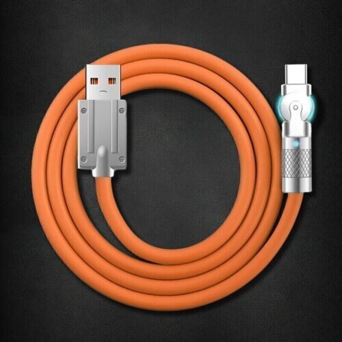 Usb Type C Data Cable 180 Degree Rotating 120w 6A Fast Charging 1.5M - Zdjęcie 2 z 21