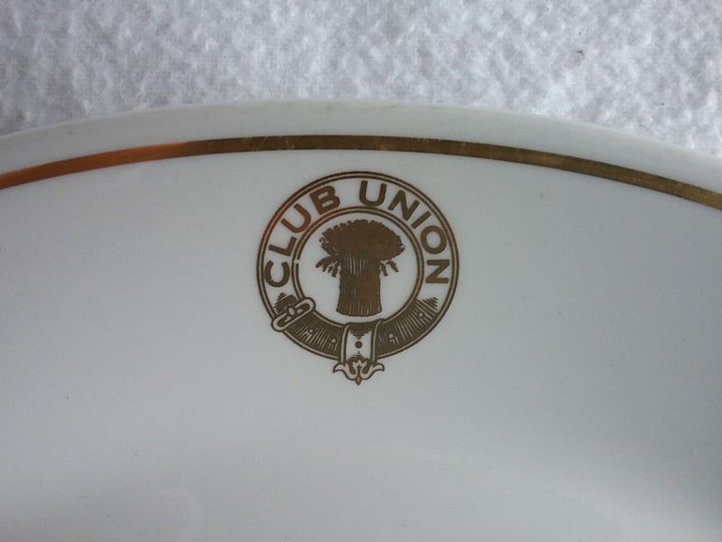 LOW PRICE VINTAGE CLUB UNION Syracuse China Plate 11 inch