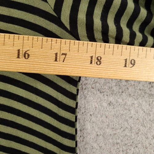 Old Navy Dress Womens Medium Olive Striped Swing T Shirt Stretch - Picture 7 of 11