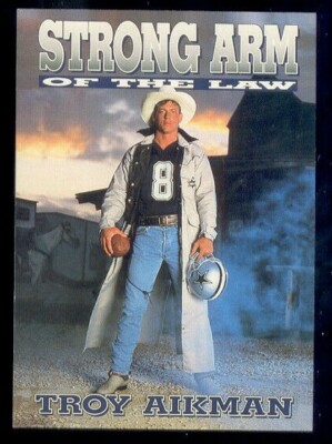 1992 Skybox TROY AIKMAN Dallas Cowboys Strong Arm of the Law Prime