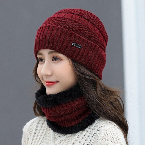 Women Winter Nuevos Sombrero Con Bufanda Gorros Para Mujeres De Invierno Cálidos - Bild 6 von 14