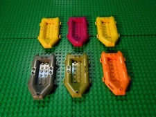 LEGO Lot of Six (6) Rafts Boats Hulls 03795 30086 Yellow Green Gray Vintage