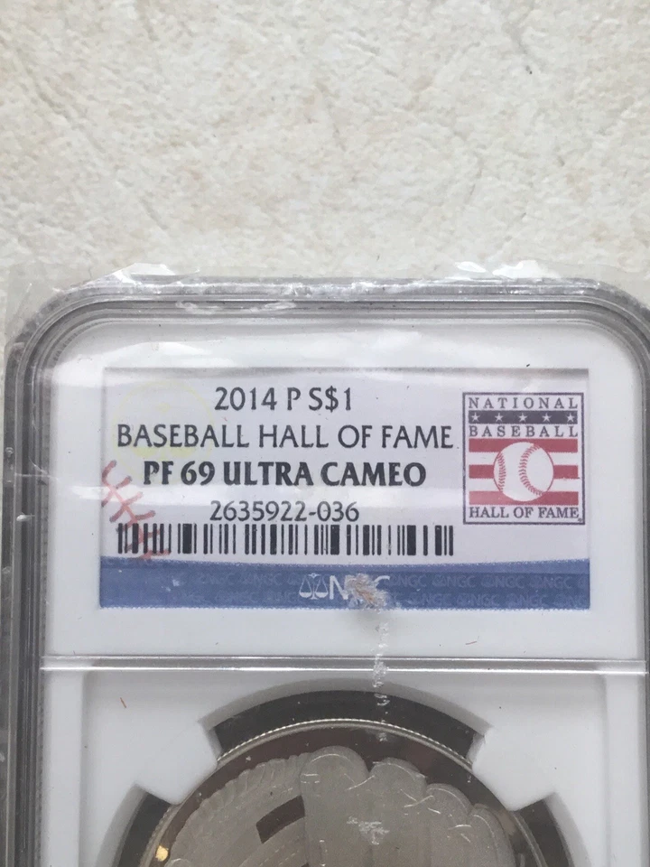 2014-P $1 Base Ball Hall Of Fame NGC MS 69 SILVER Original wrap - Image 3 of 4