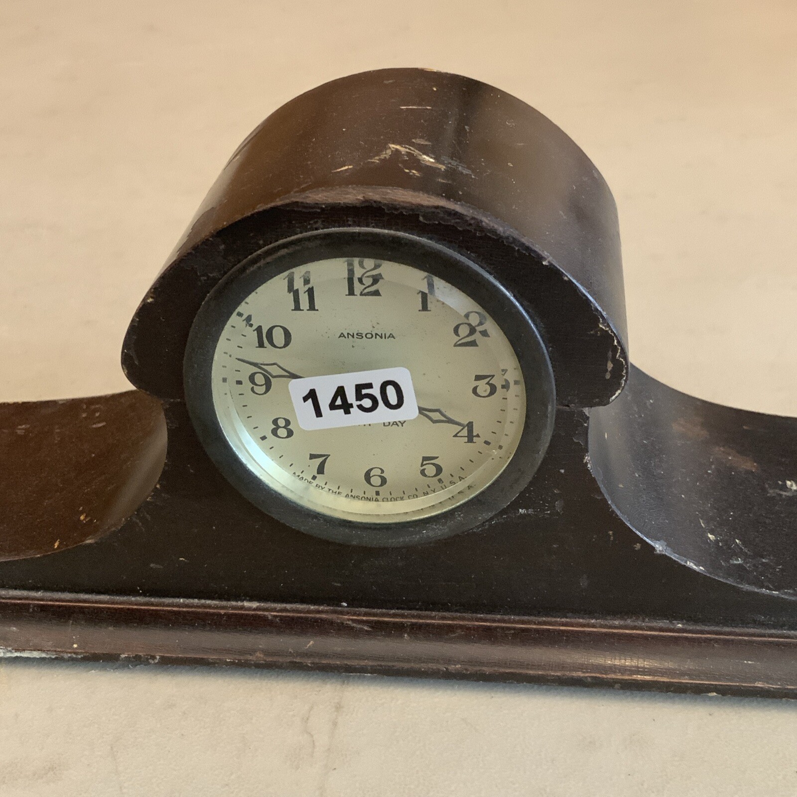 Works! VINTAGE ANTIQUE NOVELTY ART NOUVEAU WIND UP SMALL Mantle CLOCK