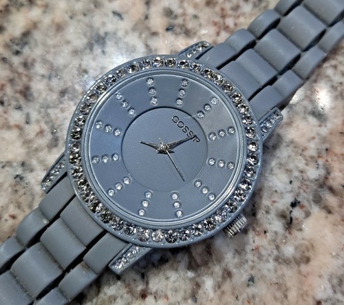Damenuhr Gossip Grey Jeweled mit Silikonband EPOC braucht Batterie - Bild 5 von 5