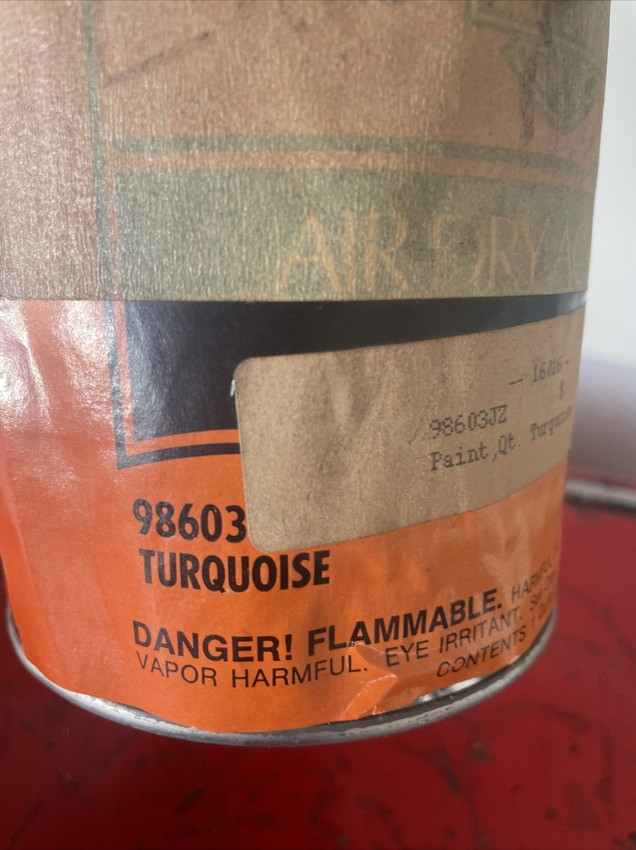 HARLEY vintage quart can LACQUER paint Turquoise #98603-JK