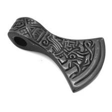 Stainless steel jewelry black plating Viking axe pendant