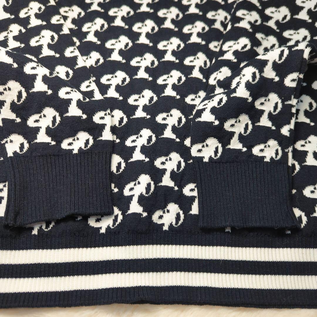 Pearly Gates x Snoopy Knit Sweater Black White All Over
