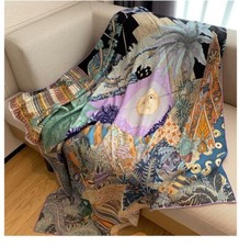 New Spring 2025 Boutique 30 Silk  70 Wool Two-Face Printing Large Scarf 5