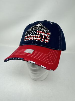 Denver Nuggets USA Flag Theme Red White Blue Item of the Game NBA Strapback