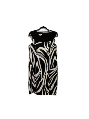 knee length dresses for ladies Mrs Maisel Dress Black And White Zebra Print – Dizzy-Lizzie main image 0