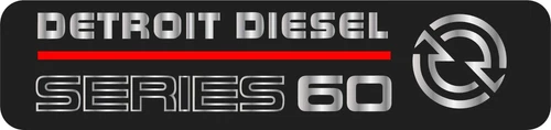 Detroit Diesel Silver Series 60 Silver Heavy Duty Engine Vinyl Sticker Decal
