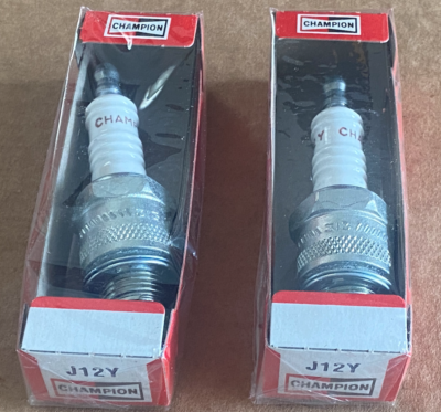 J12Y New Harley Original NOS Champion Spark Plugs 8 Pk 48-74
