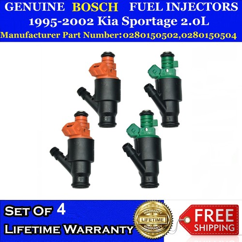 4x Genuine Bosch Fuel Injectors for 9502 Kia Sportage 2.0L 0280150502