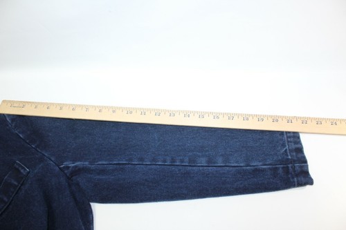 Vintage Jordache Jean Blazer Denim Woman Size S 1980'S, Dark Wash, Lapels Vtg - Picture 7 of 12