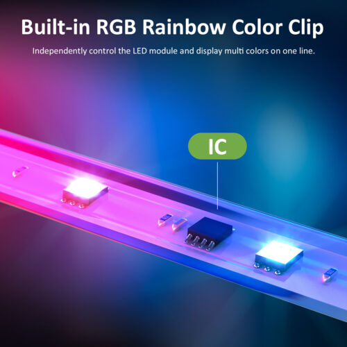Novostella 16m LED Stripe RGB IC LED Streifen IP65 RC App-Steuerung Music Sync - Bild 4 von 8